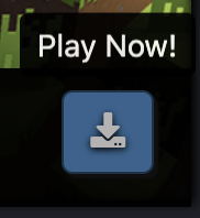 A picture of a button with a download icon with the tooltip "Play Now!" above it.